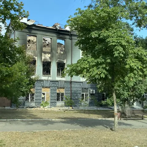 Historic Kherson State Maritime Academy, bomb three days earlier